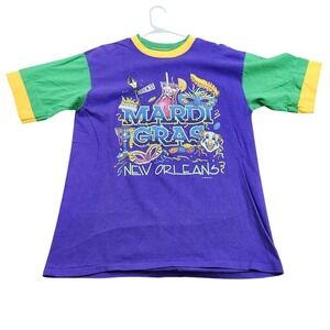 Vintage Tees Unlimited Shirt Mens Large Mardi Gras New Orleans Graphic Tee